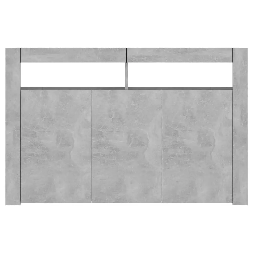 Sideboard with LED Lights Concrete Grey 115.5x30x75 cm 804341