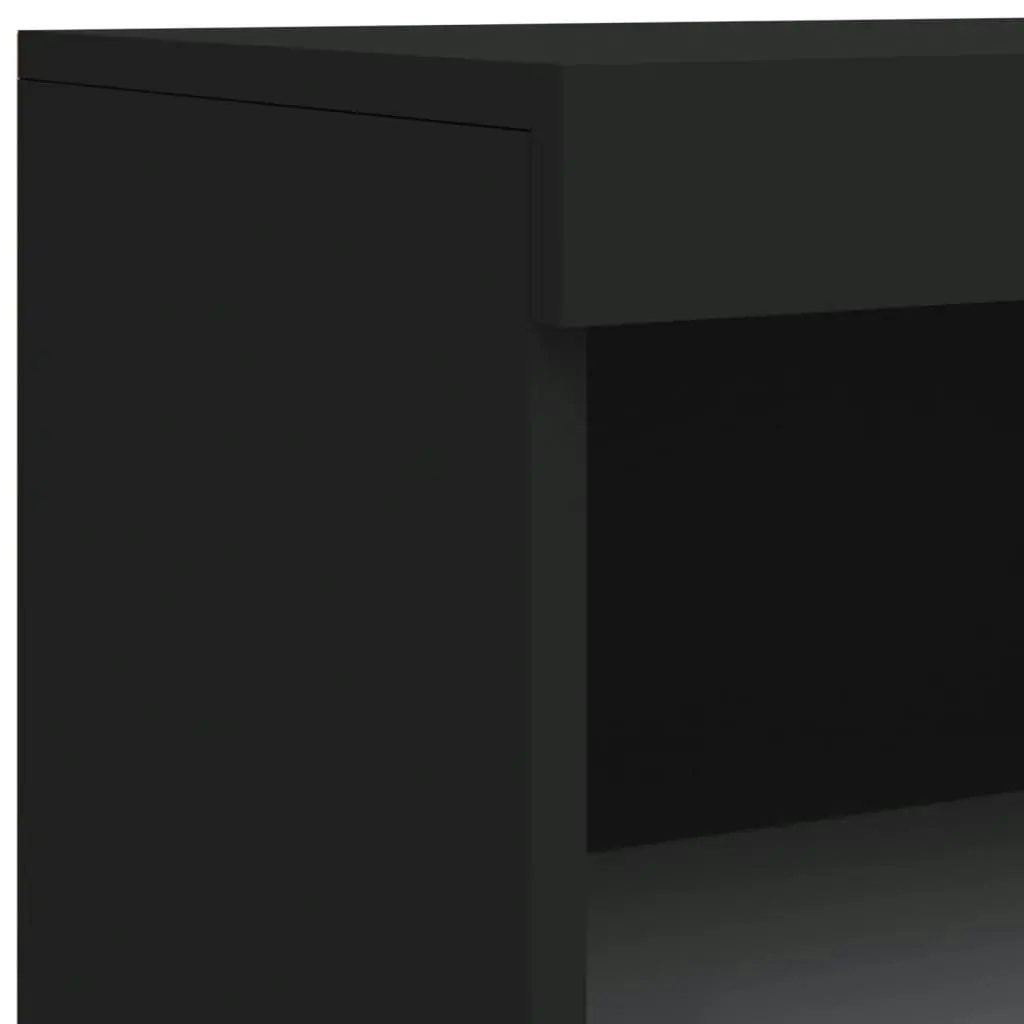 Sideboard with LED Lights Black 60.5x37x100 cm 836666