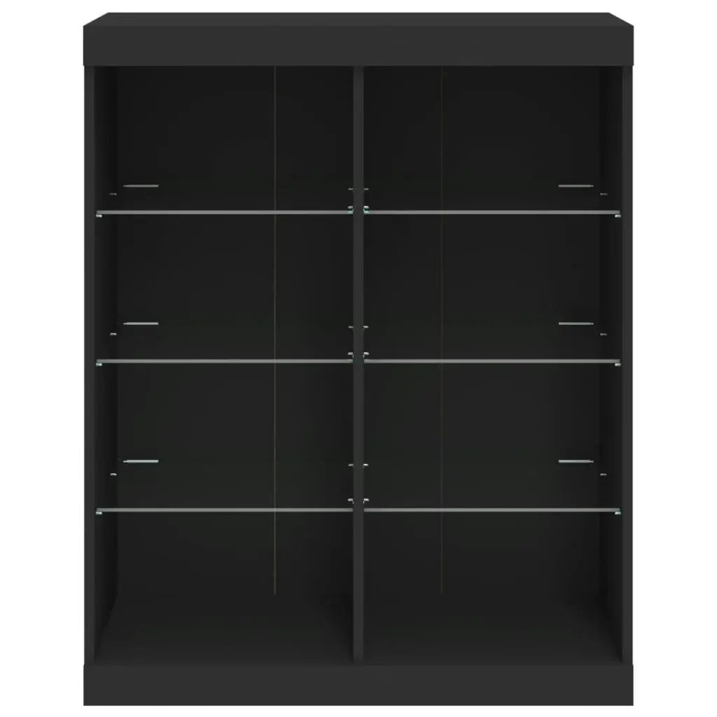 Sideboard with LED Lights Black 81x37x100 cm 836715