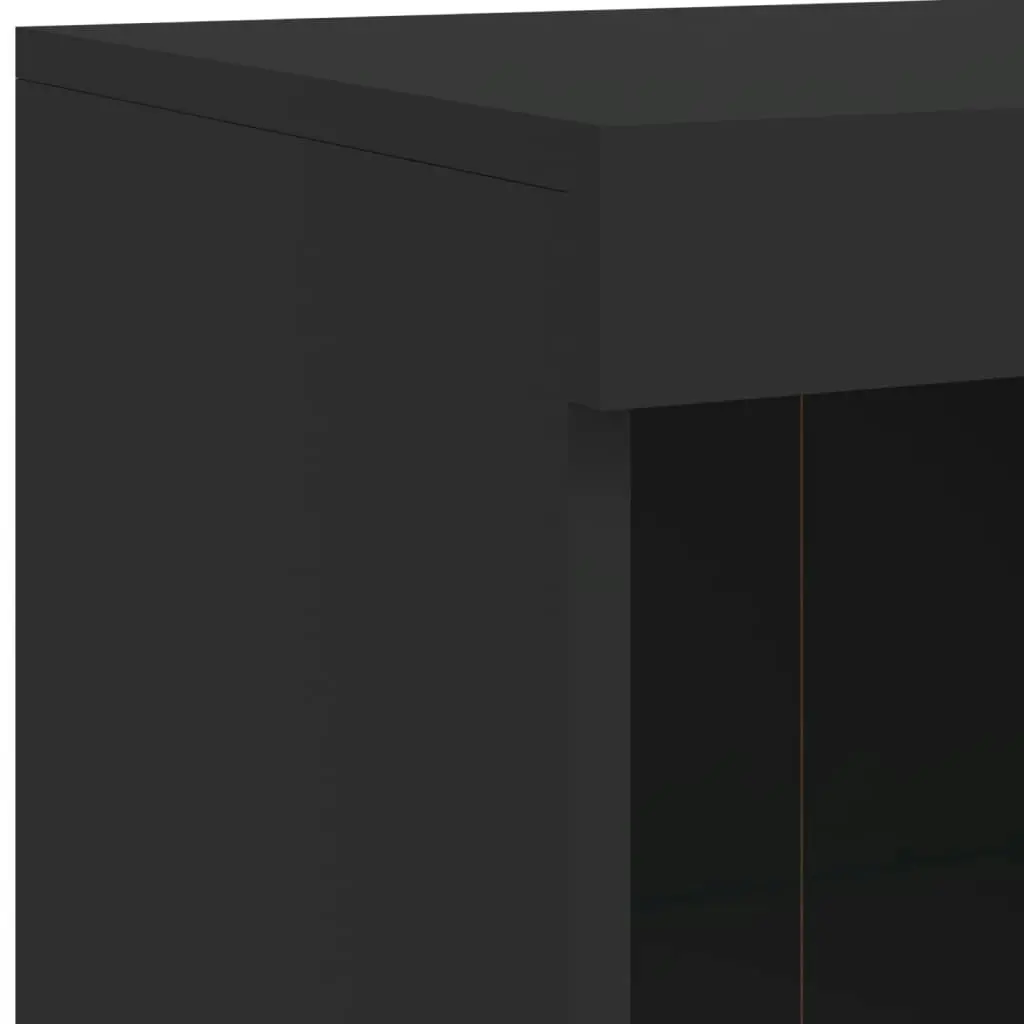 Sideboard with LED Lights Black 81x37x100 cm 836715