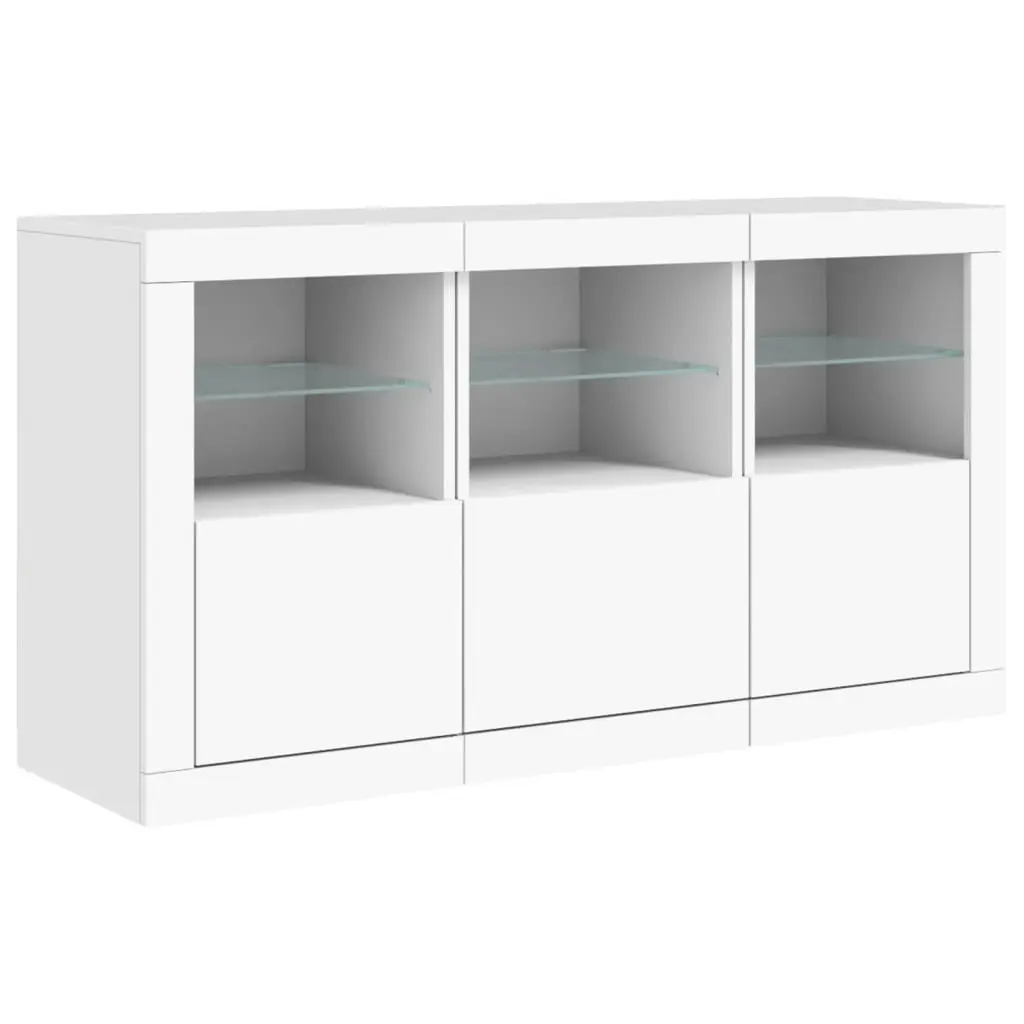 Sideboard with LED Lights White 123x37x67 cm 3209058