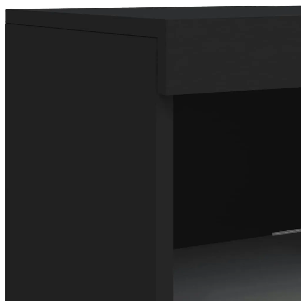 Sideboard with LED Lights Black 41x37x100 cm 836687