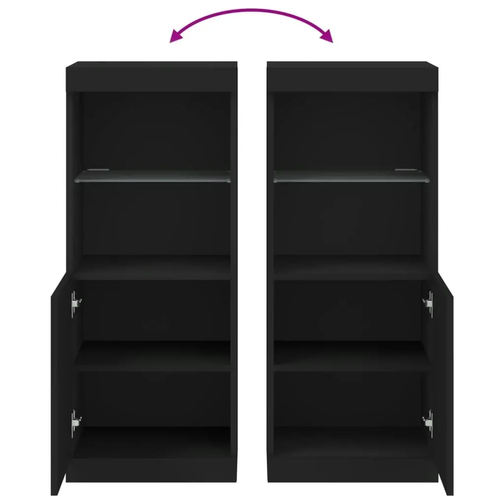 Sideboard with LED Lights Black 41x37x100 cm 836687