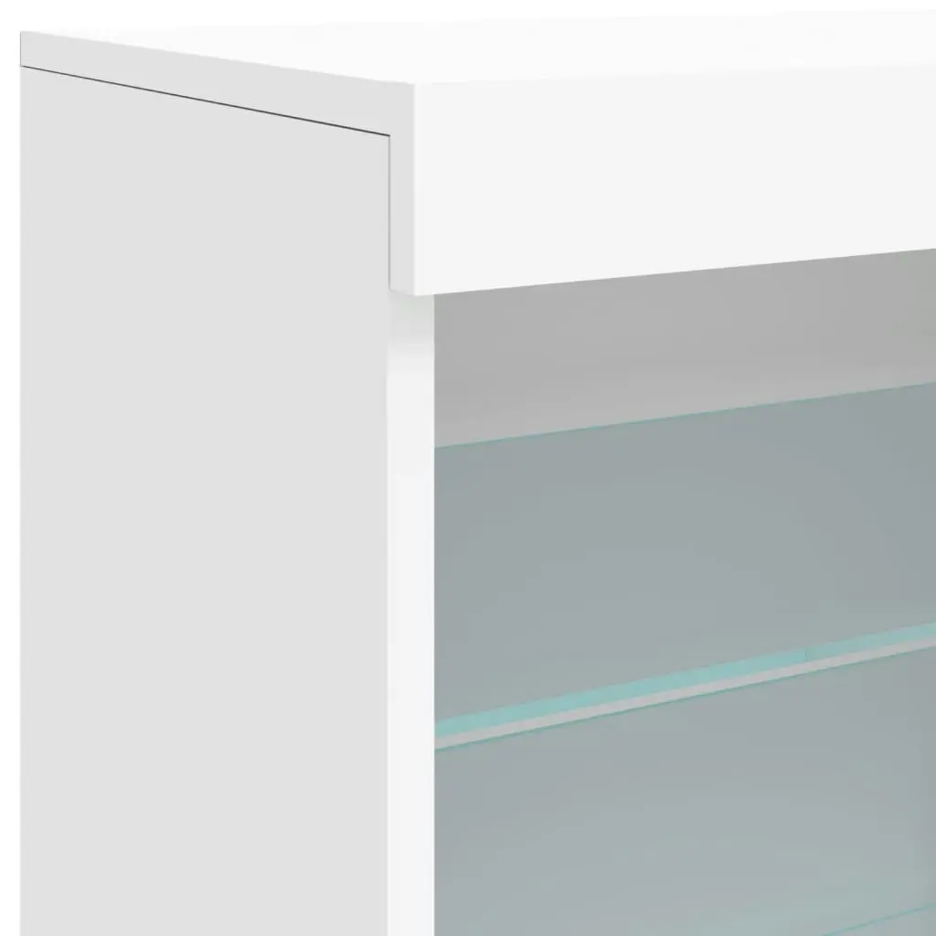 Sideboard with LED Lights White 142.5x37x67 cm 3209086