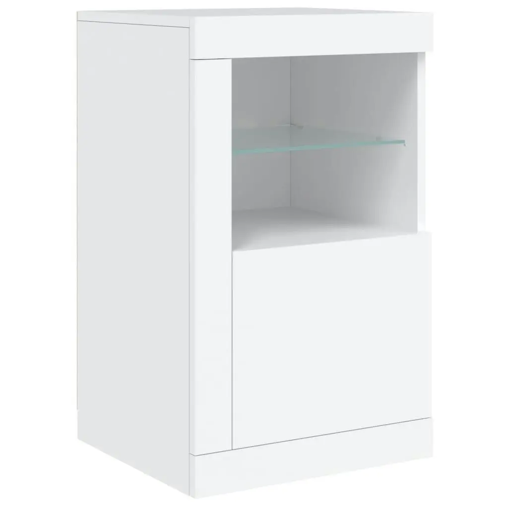 Sideboard with LED Lights White 142.5x37x67 cm 3209086