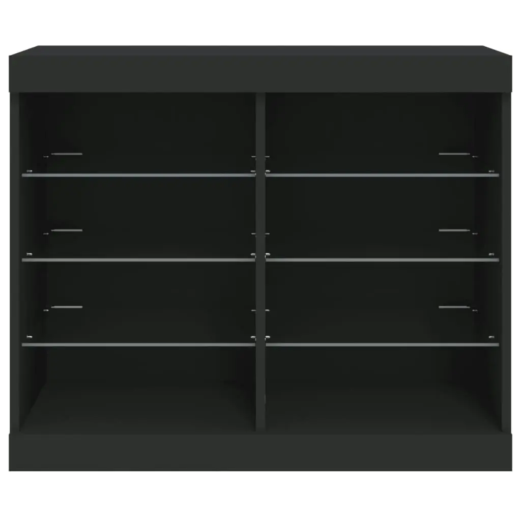 Sideboard with LED Lights Black 81x37x67 cm 836701