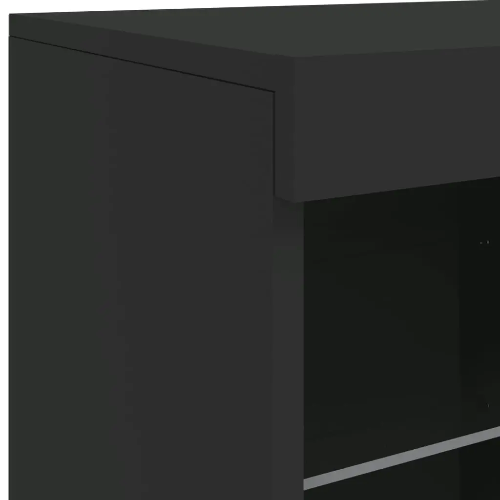 Sideboard with LED Lights Black 81x37x67 cm 836701