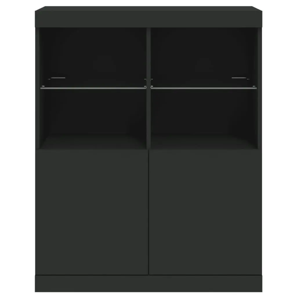 Sideboard with LED Lights Black 81x37x100 cm 836673