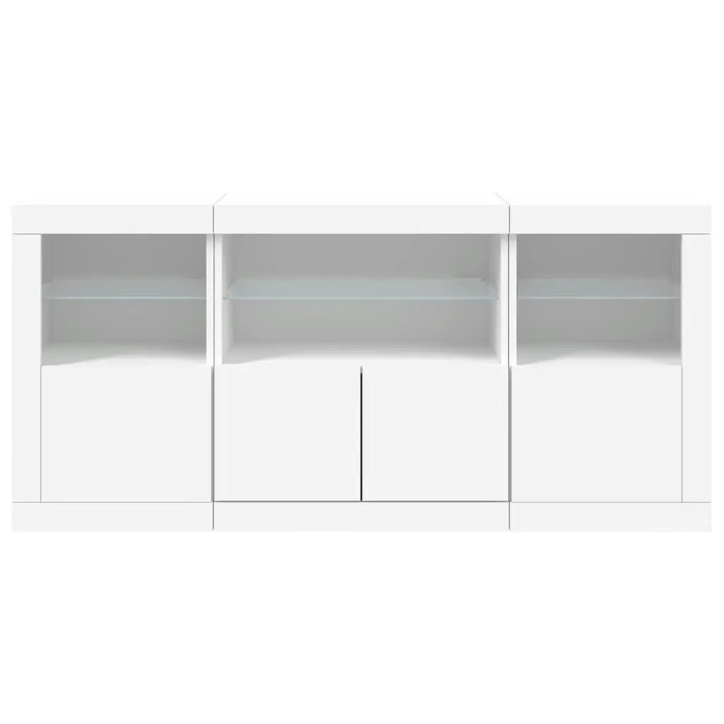 Sideboard with LED Lights White 142.5x37x67 cm 3209065