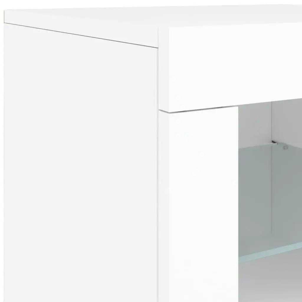 Sideboard with LED Lights White 142.5x37x67 cm 3209065