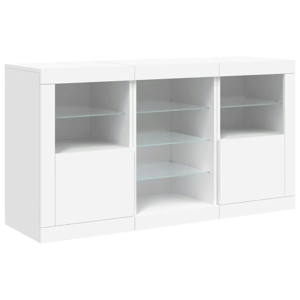 Sideboard with LED Lights White 123x37x67 cm 3209079