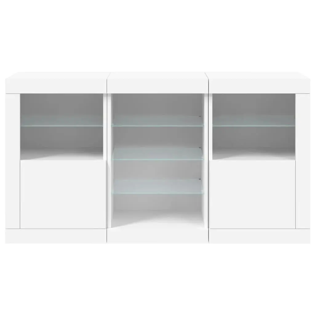 Sideboard with LED Lights White 123x37x67 cm 3209079