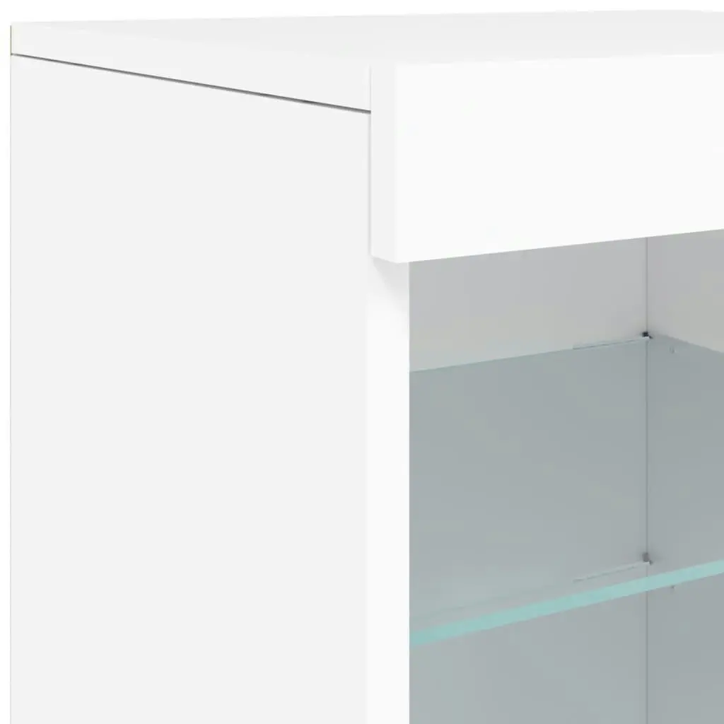 Sideboard with LED Lights White 162x37x67 cm 3209030