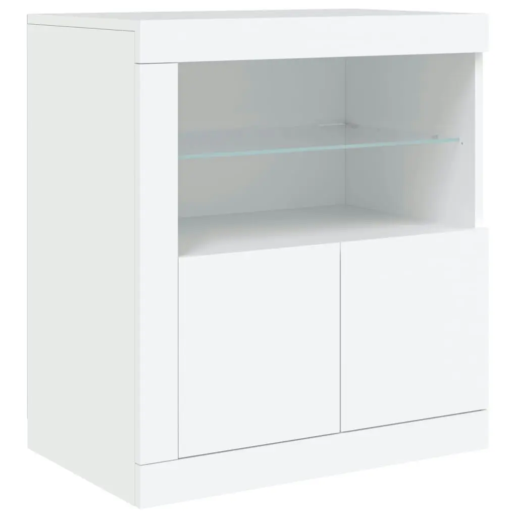 Sideboard with LED Lights White 181.5x37x67 cm 3209037