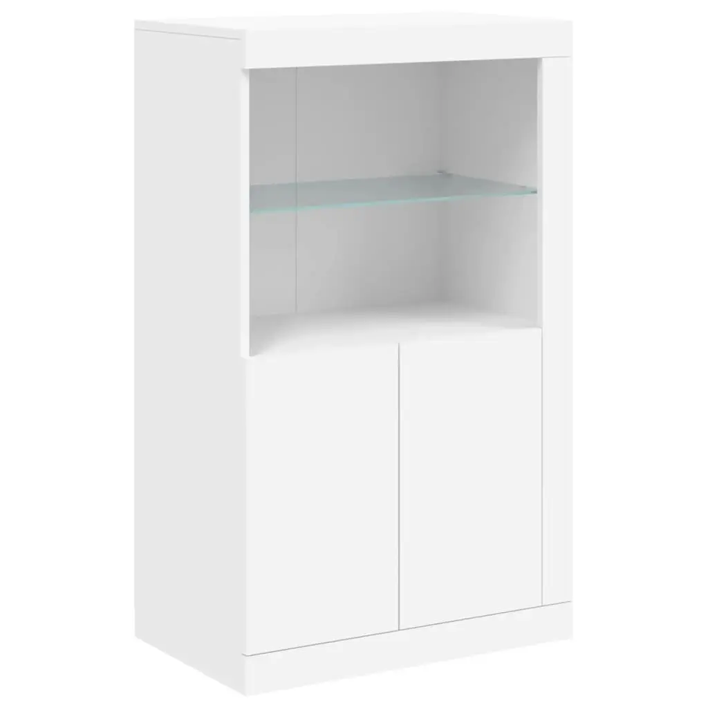 Sideboard with LED Lights White 181.5x37x100 cm 3209177