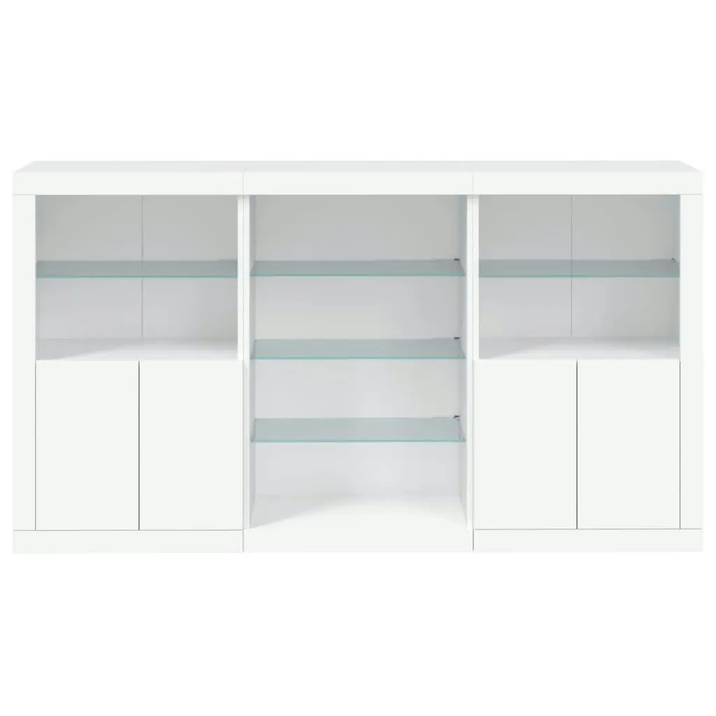 Sideboard with LED Lights White 181.5x37x100 cm 3209177