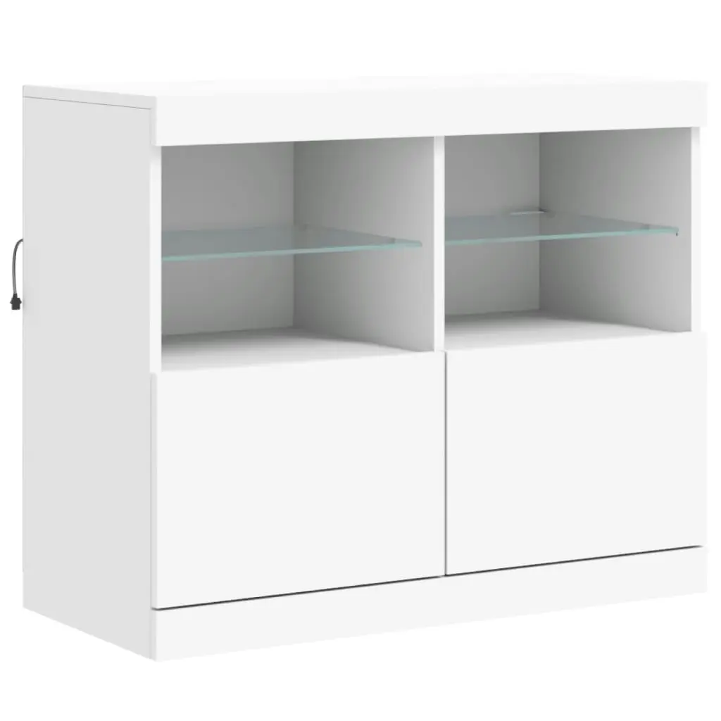 Sideboard with LED Lights White 163x37x67 cm 3209072