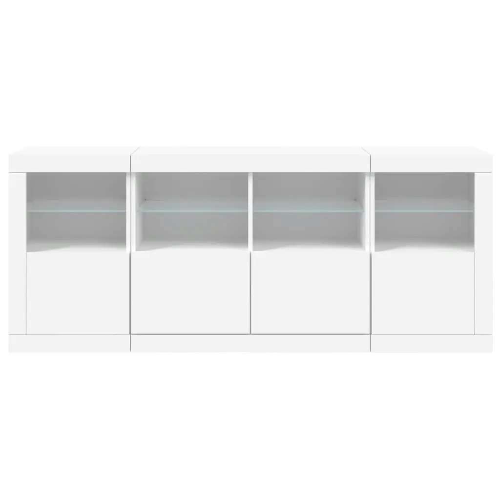 Sideboard with LED Lights White 163x37x67 cm 3209072