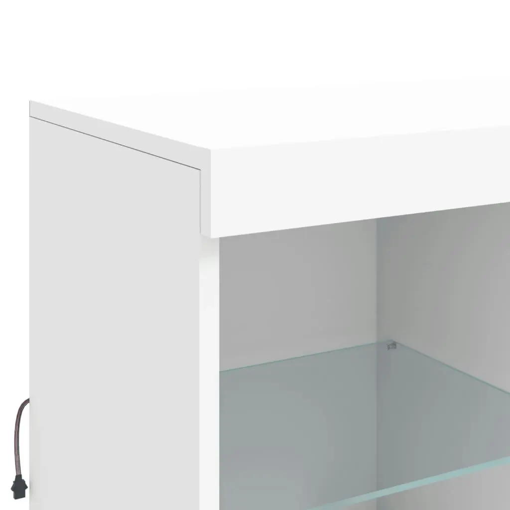 Sideboard with LED Lights White 202x37x100 cm 3209156