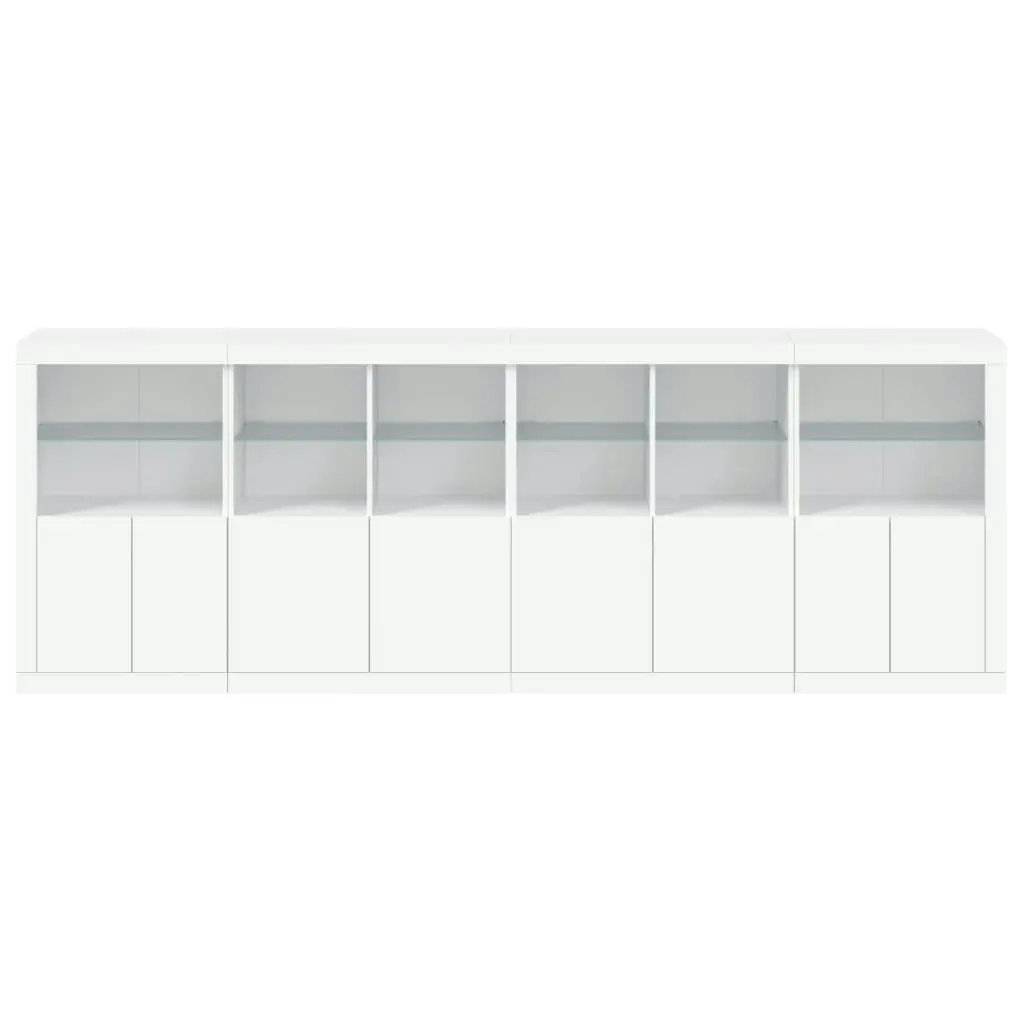 Sideboard with LED Lights White 283x37x100 cm 3209163