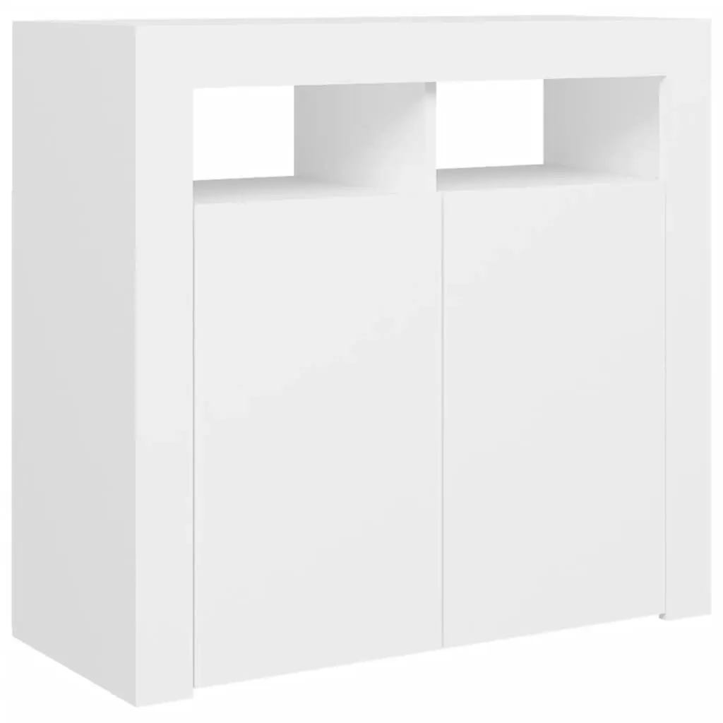 Sideboard with LED Lights White 80x35x75 cm 804328