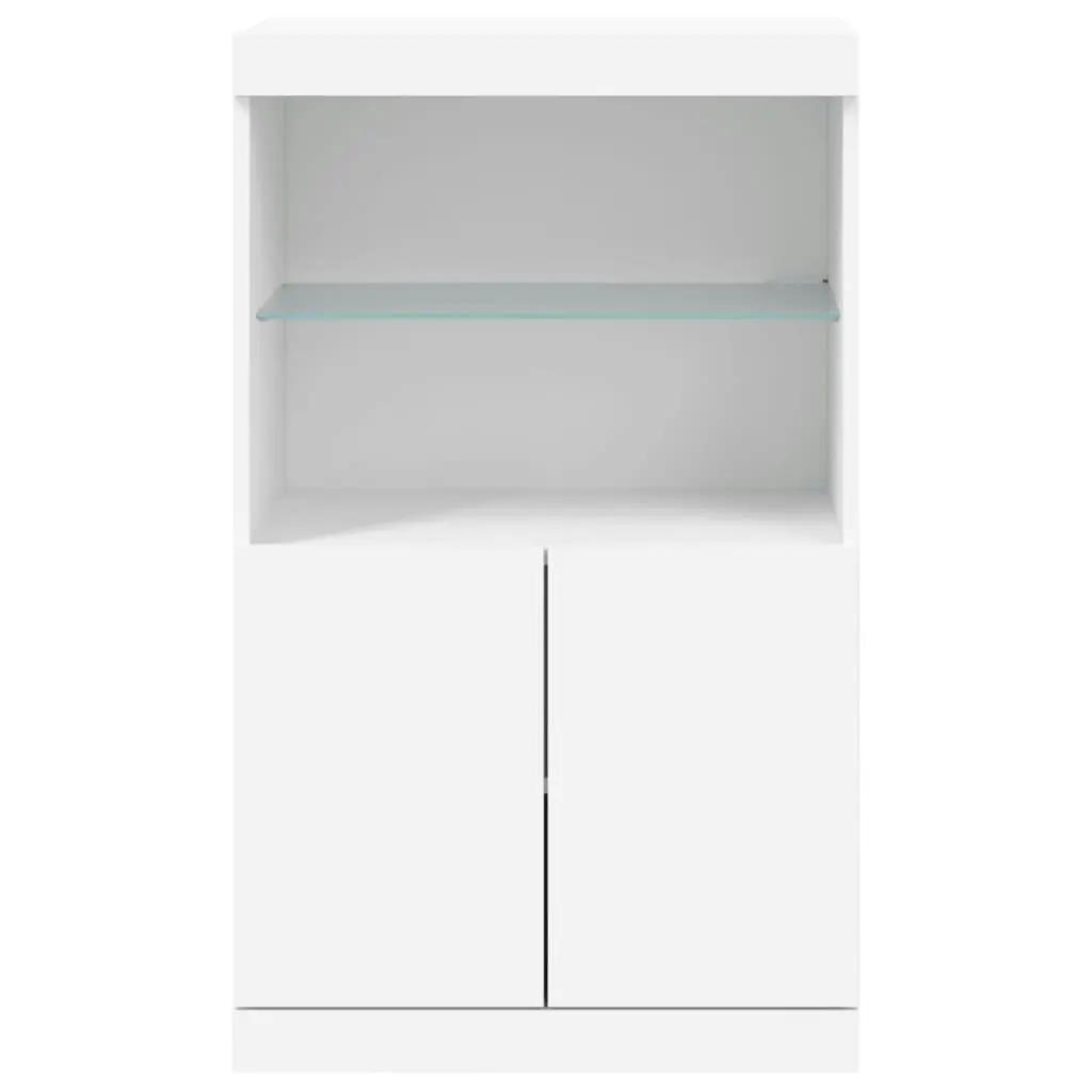 Sideboard with LED Lights White 60.5x37x100 cm 836665