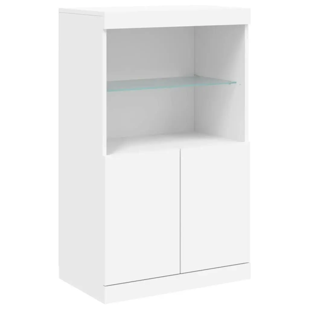 Sideboard with LED Lights White 60.5x37x100 cm 836665