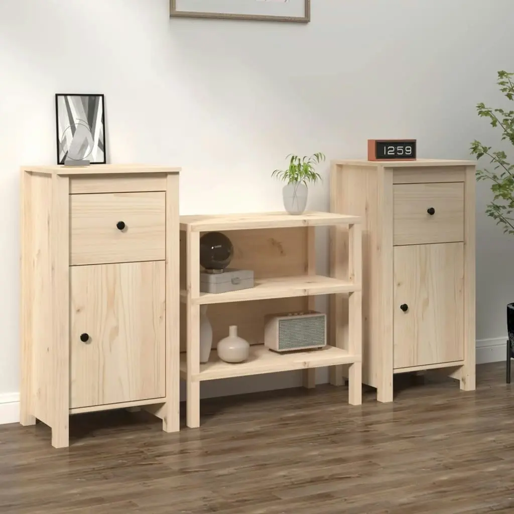 Sideboards 2 pcs 40x35x80 cm Solid Wood Pine 813755