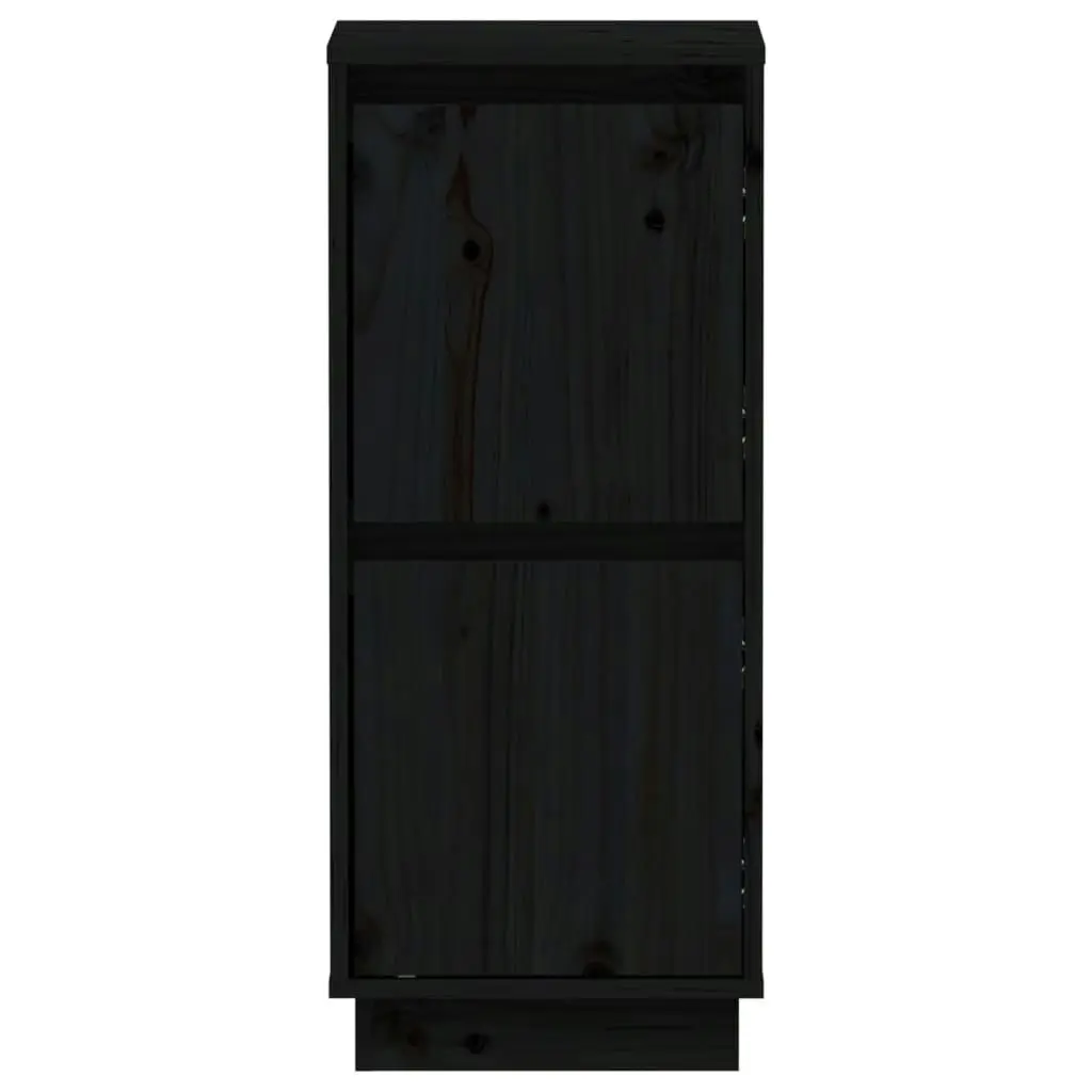 Sideboards 2 pcs Black 31.5x34x75 cm Solid Wood Pine 813389