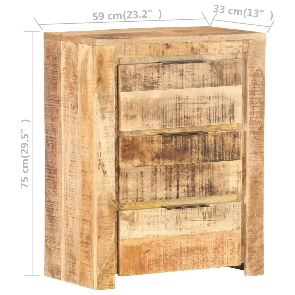 Sideboard 59x33x75 cm Rough Mango Wood 320215