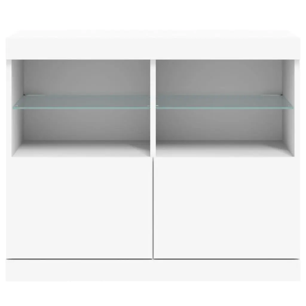 Sideboard with LED Lights White 81x37x67 cm 836658