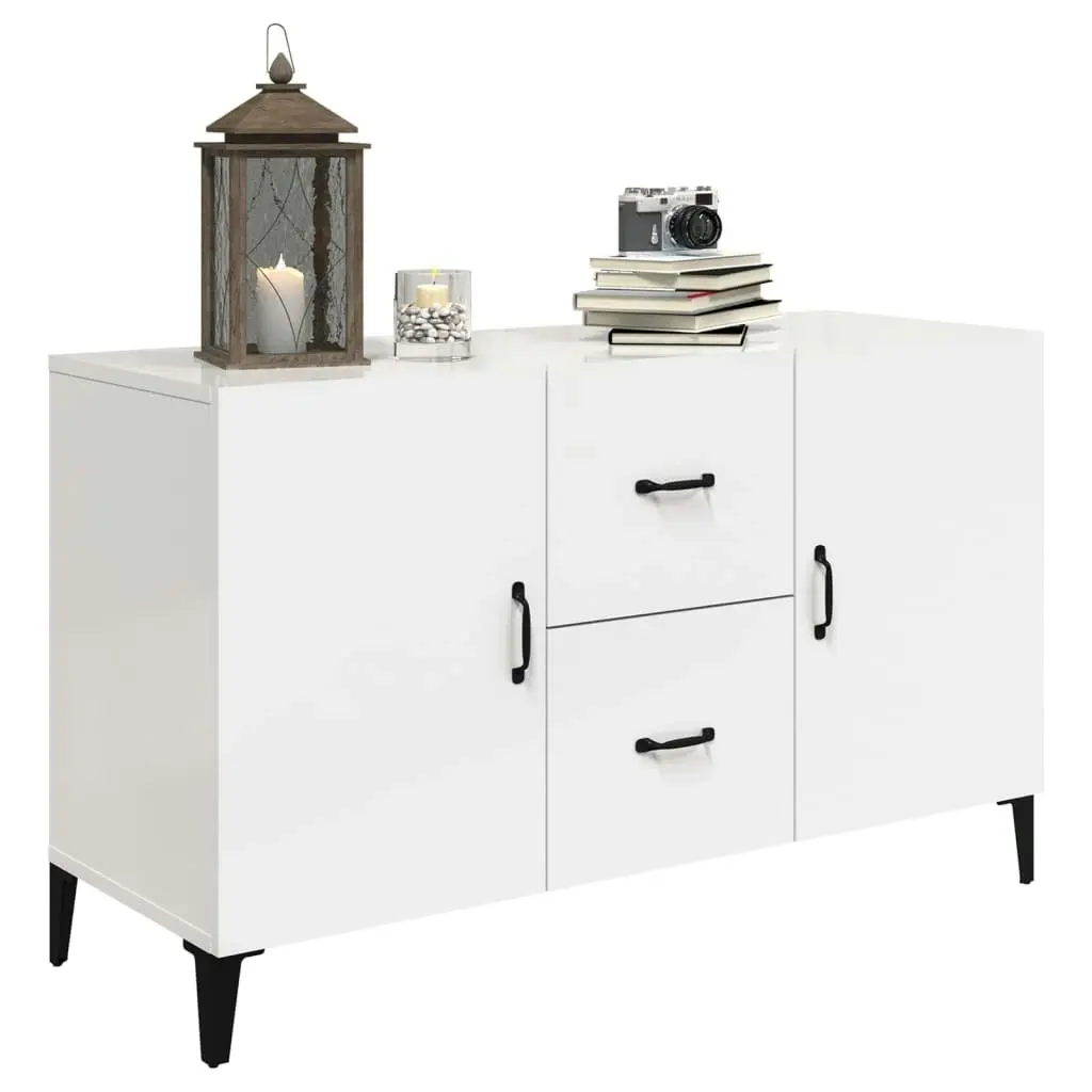 Sideboard High Gloss White 100x36x60 cm Engineered Wood 812525