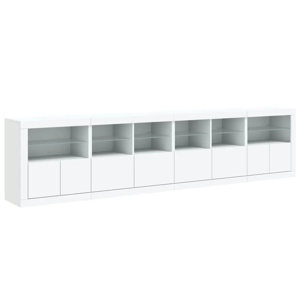 Sideboard with LED Lights White 283x37x67 cm 3209016