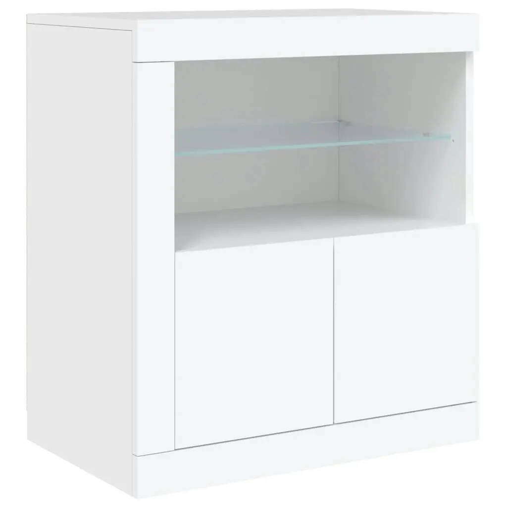 Sideboard with LED Lights White 283x37x67 cm 3209016