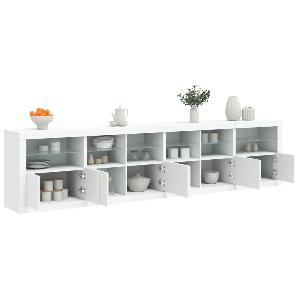 Sideboard with LED Lights White 283x37x67 cm 3209016