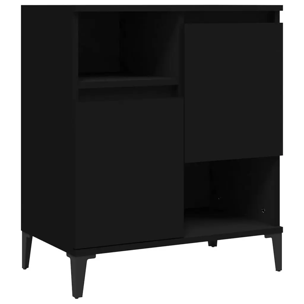 Sideboards 2 pcs Black 60x35x70 cm Engineered Wood 3185728