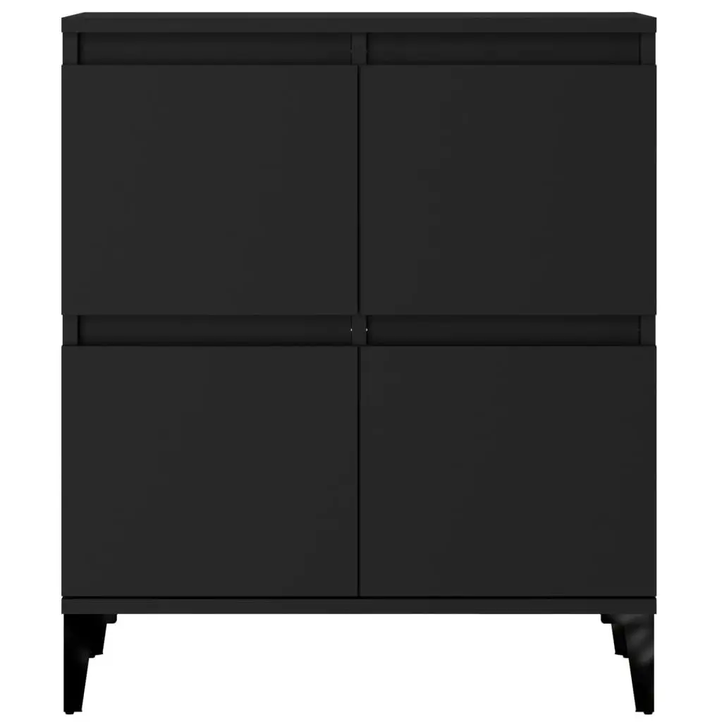 Sideboards 2 pcs Black 60x35x70 cm Engineered Wood 3185760