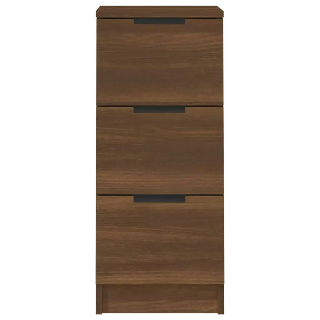 Sideboards 2 pcs Brown Oak 30x30x70 cm Engineered Wood 817017