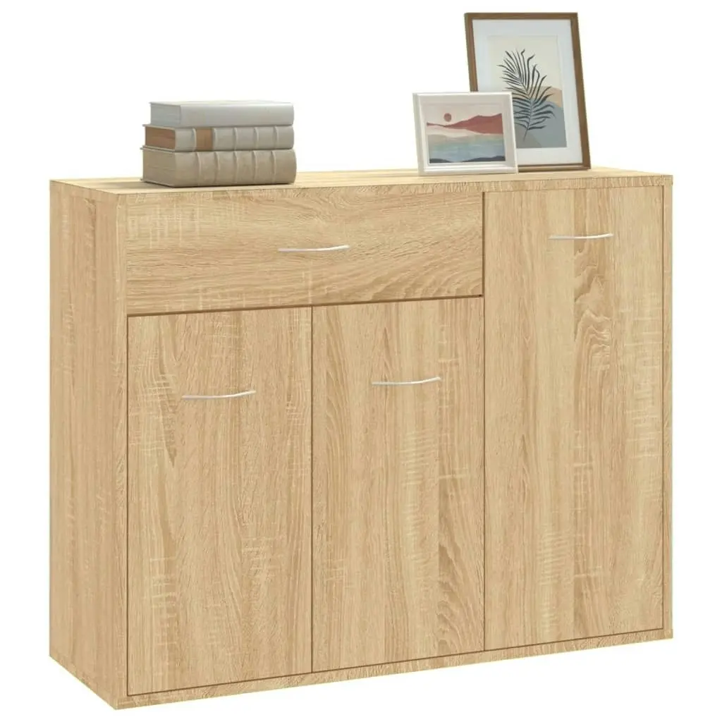 Sideboard Sonoma Oak 88x30x70 cm Engineered Wood 800678