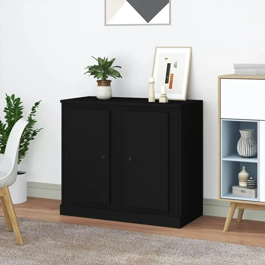 Sideboards 2 pcs Black 37.5x35.5x67.5 cm Engineered Wood 816203