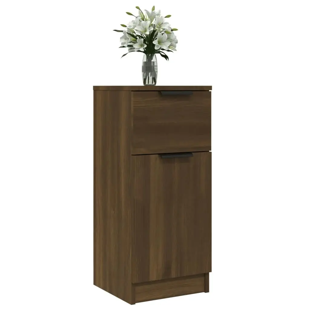 Sideboards 2 pcs Brown Oak 30x30x70 cm Engineered Wood 817005