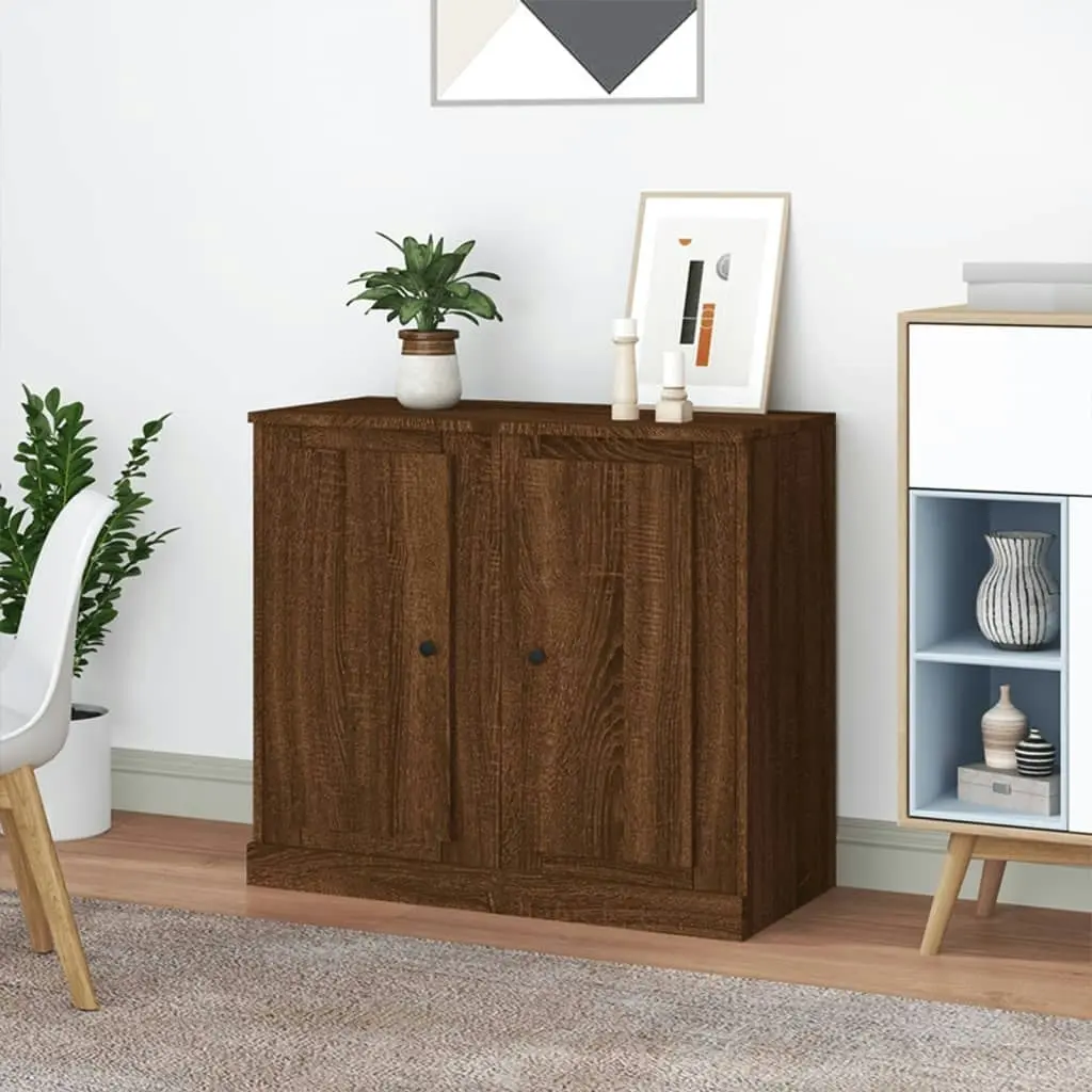 Sideboards 2 pcs Brown Oak 37.5x35.5x67.5 cm Engineered Wood 816215