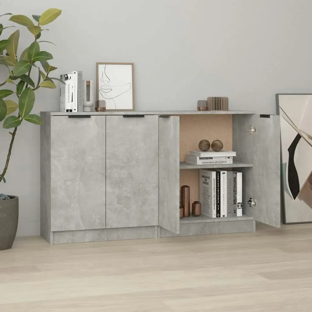 Sideboards 2 pcs Concrete Grey 60x30x70 cm Engineered Wood 3115775