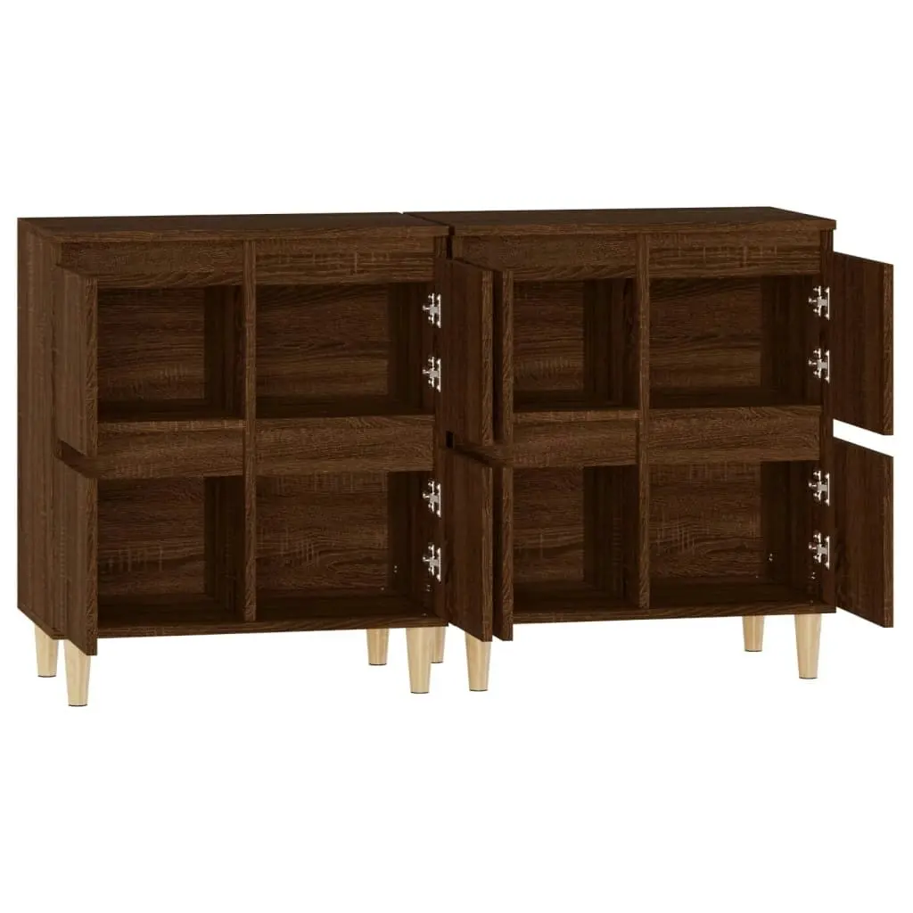 Sideboards 2 pcs Brown Oak 60x35x70 cm Engineered Wood 3185758