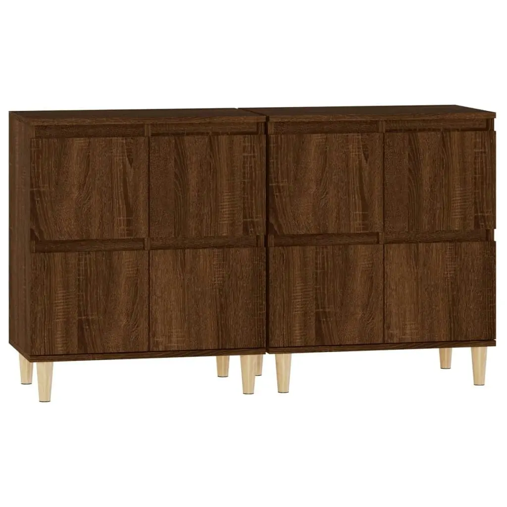 Sideboards 2 pcs Brown Oak 60x35x70 cm Engineered Wood 3185758