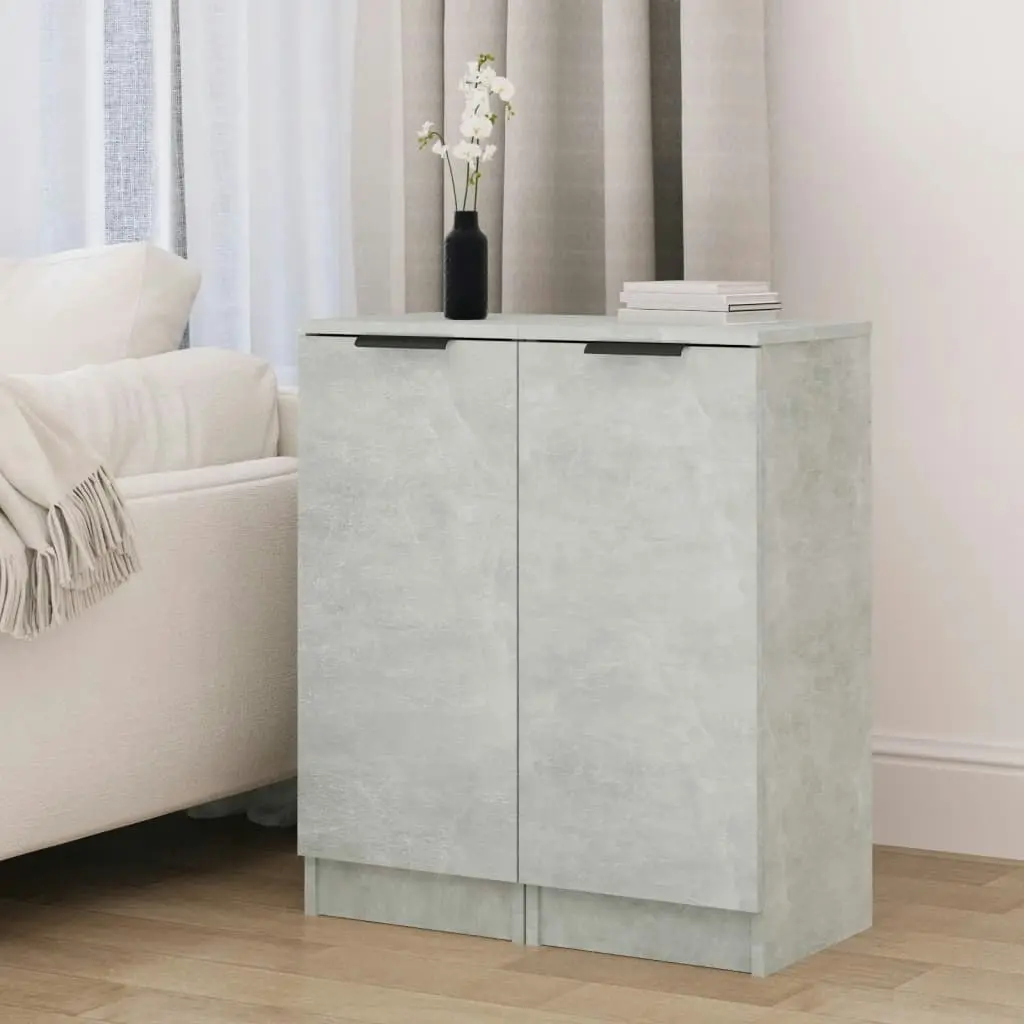 Sideboards 2 pcs Concrete Grey 30x30x70 cm Engineered Wood 811142