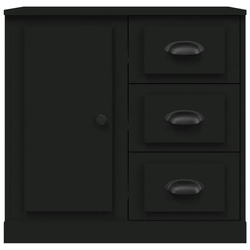 Sideboards 2 pcs Black Engineered Wood 3185224