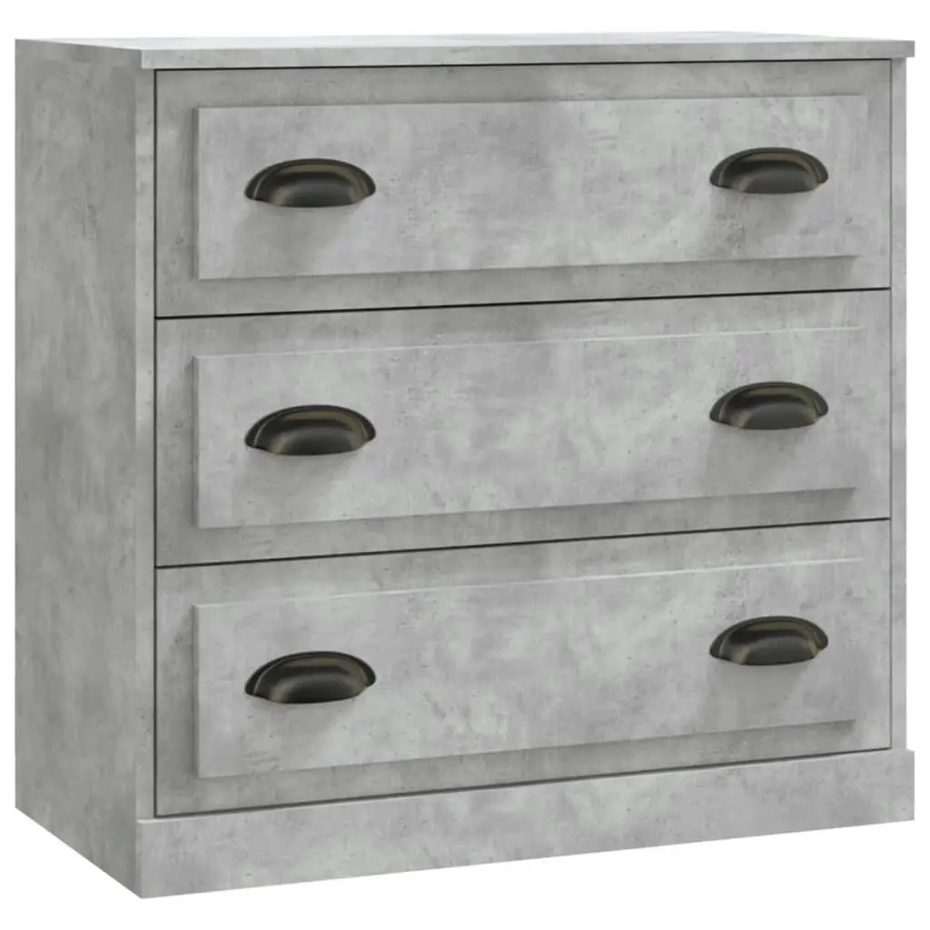 Sideboards 2 pcs Concrete Grey Engineered Wood 3185243