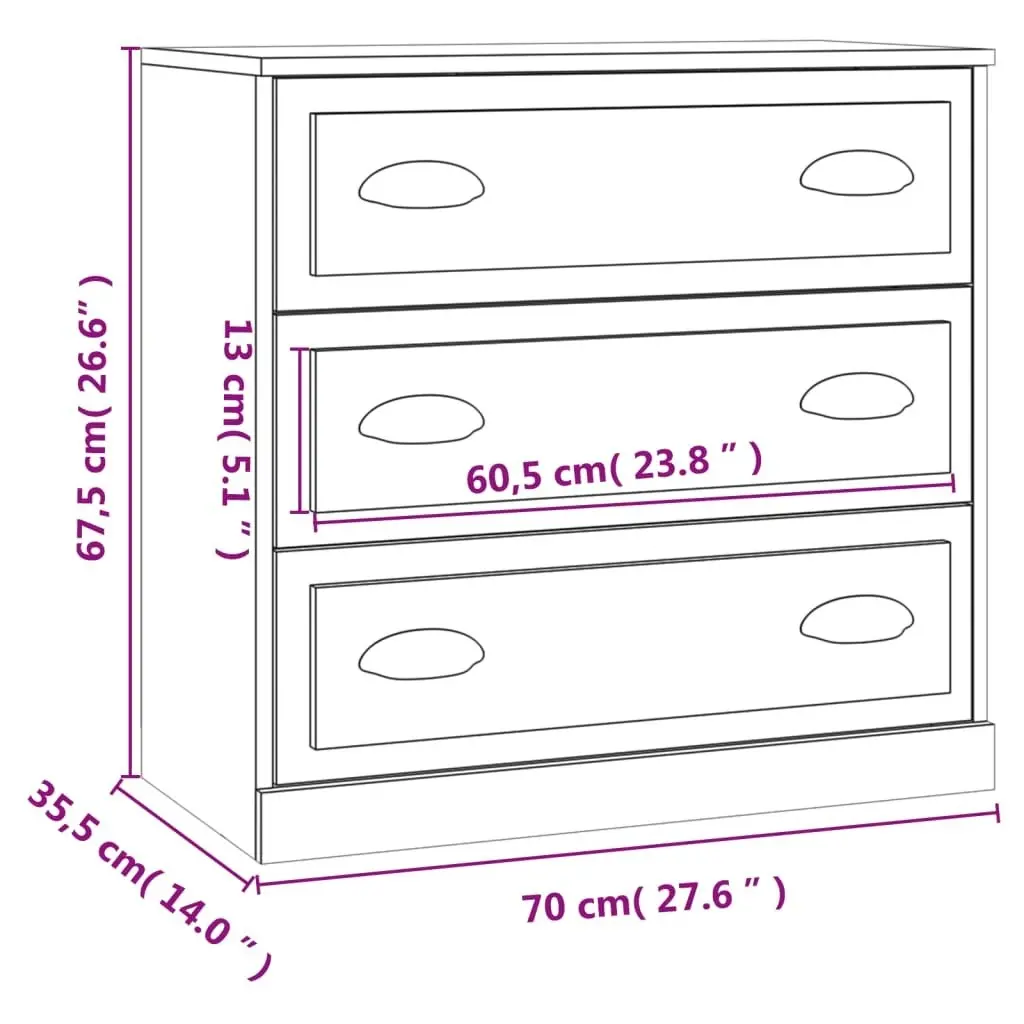 Sideboards 2 pcs Concrete Grey Engineered Wood 3185243