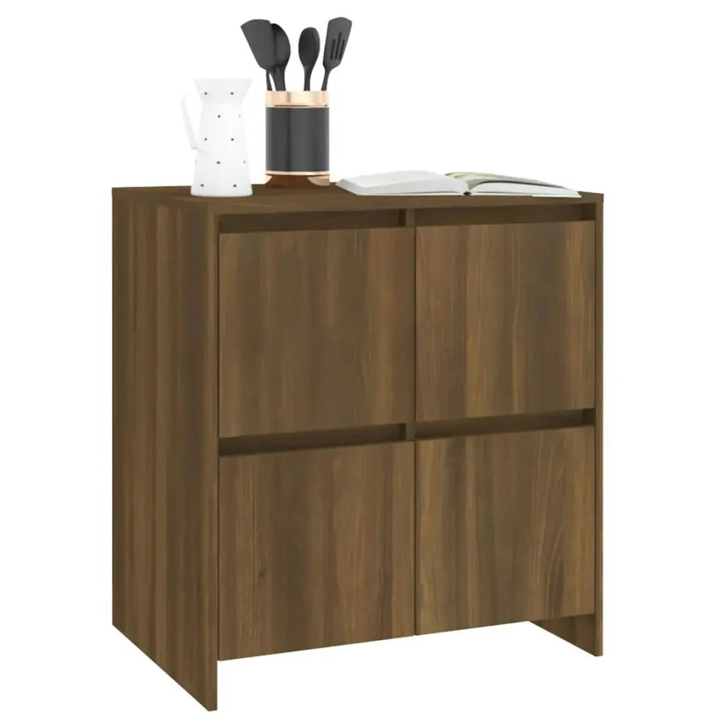 Sideboards 2 pcs Brown Oak 70x41x75 cm Engineered Wood 3098096